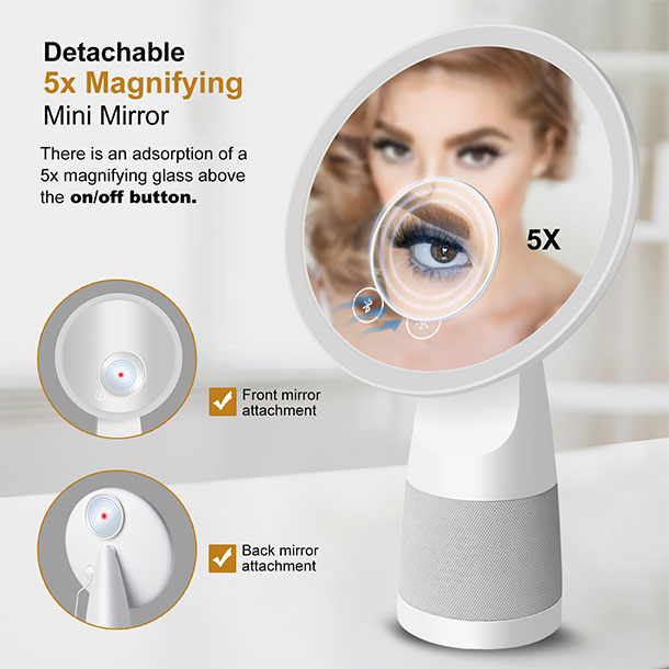 Vanity Mirror with Lights and Bluetooth