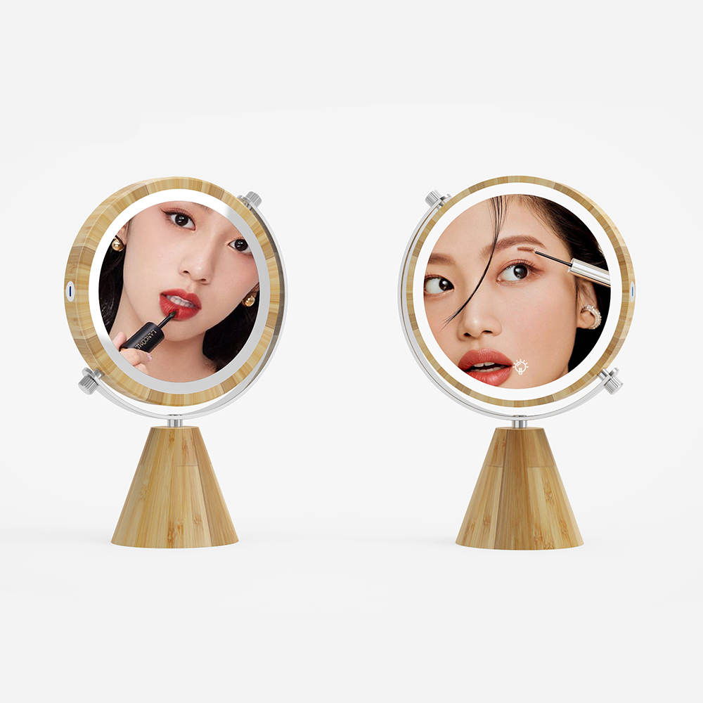 Bamboo Double Sided Cosmetic Mirror
