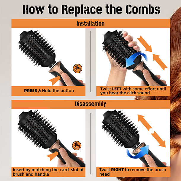 Efficient and Versatile: Hot Air Comb Suit for Everyday Haircare