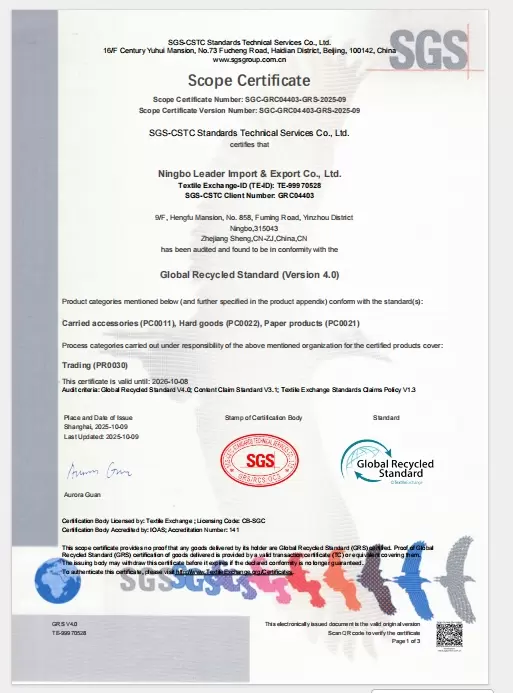 GRS Certificate