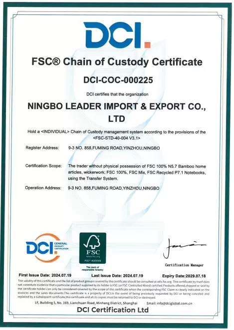 FSC Certificate